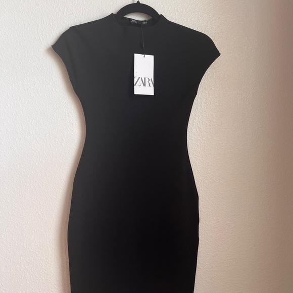 NWT Zara Women's Classic Black Mini Dress - Picture 1 of 4